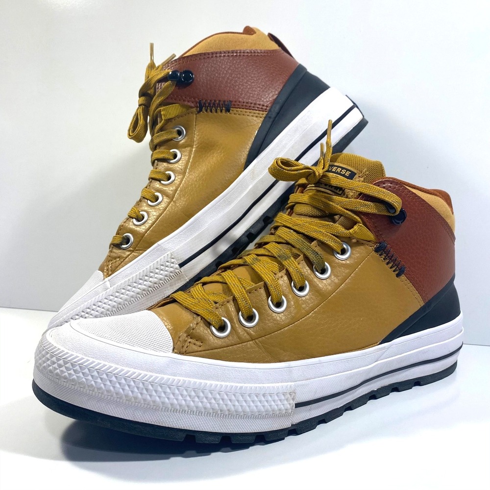 Converse Mens Size 9 Chuck Taylor All Star Street Boot 171446C Wheat Leather